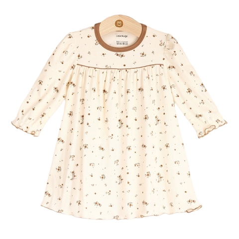 Váy Uala bé gái vải tăm 3981 12-18M - Nâu