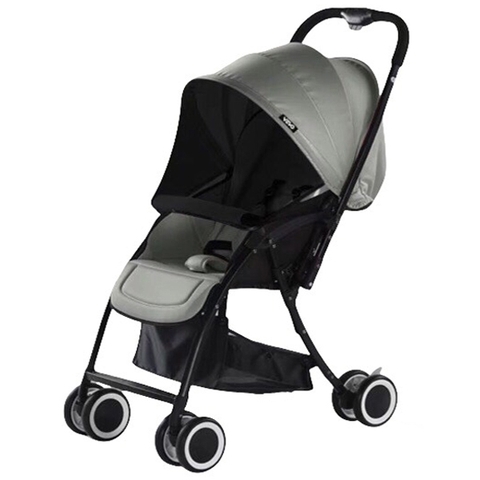 Xe đẩy Vovo 2 chiều gấp gọn màu xám