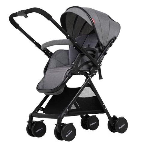 Xe đẩy Belecoo 2 chiều màu xám