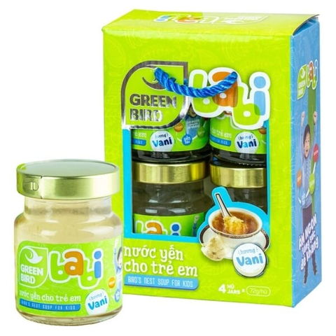 Nước yến sào Green Bird Babi hương vani 9M+ (lốc 4 lọ)