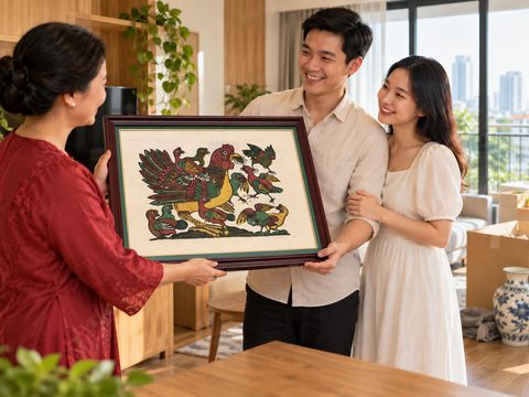 Tranh Đông Hồ làm quà tân gia: Chọn mẫu nào vừa đẹp vừa có ý nghĩa?