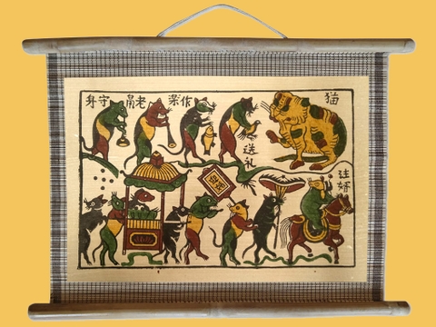 Tranh Đông Hồ Dán Mành