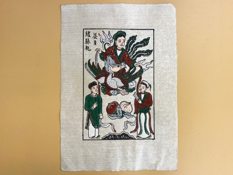 Tranh Giấy Đông Hồ Bà Nguyệt Se Duyên 26cm x 37cm