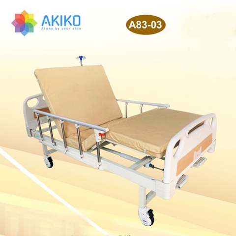 Giường bệnh nhân Akiko A83-03 - giường y tế 3 tay quay