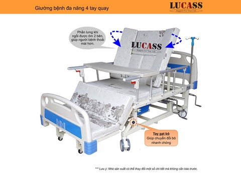 Giường bệnh nhân đa chức năng Lucass GB-63C