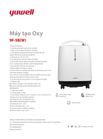 MÁY TẠO OXY YUWELL 5 LÍT 9F-5BW