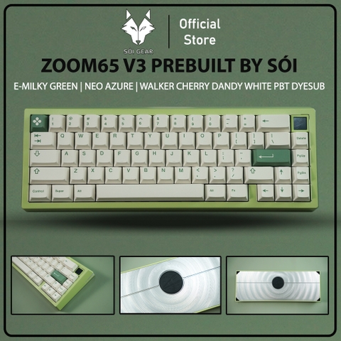 Zoom65 V3 - Switch Neo Azure - Keycap Walker Cherry Dandy White PBT Dyesub