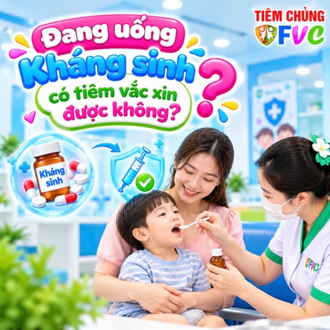 Đang uống kháng sinh có tiêm vắc xin được không?