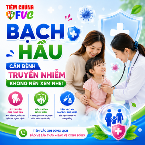 Bạch hầu – Căn bệnh truyền nhiễm không nên xem nhẹ