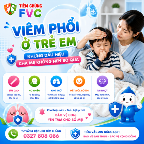 Viêm phổi ở trẻ em – Những dấu hiệu cha mẹ không nên bỏ qua