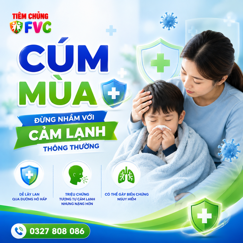 Cúm mùa – Đừng nhầm với cảm lạnh thông thường