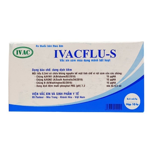 Vaccine  IVACFLU-S 0,5ML phòng bệnh cúm