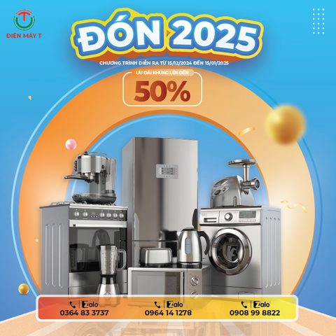 🎉 Đại tiệc sale cuối năm, siêu giảm giá lên đến 50% tại Điện Máy T 🎉