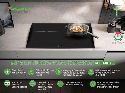 ✨ Bếp đôi điện từ hồng ngoại Kangaroo KGIF44D1C