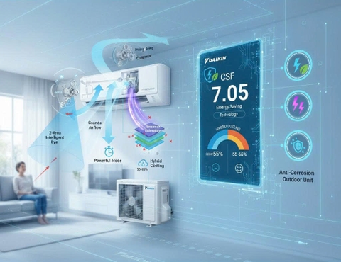 Máy lạnh Daikin Inverter 3 hp FTKM71AVMV [ Mới ]