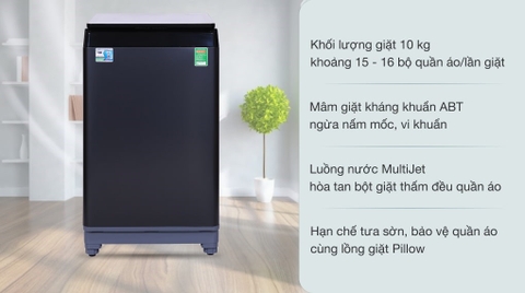 Máy Giặt Aqua 10 Kg AQW-U100FT (BK)