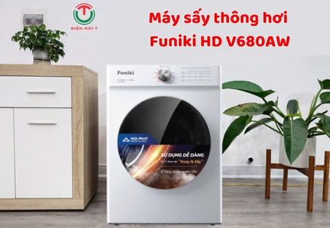 Máy sấy thông hơi Funiki 8kg HD V680AW