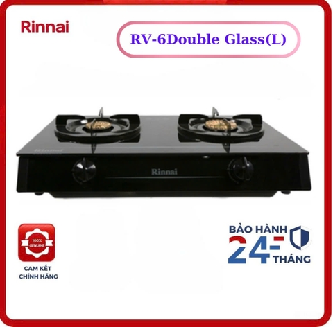 Bếp gas đôi dương Rinnai RV-6Double Glass(L)