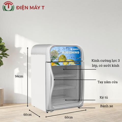 Tủ đông Đứng Sanden 100 Lít SNR-0100