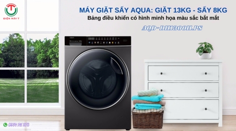 Máy giặt sấy Aqua Inverter giặt 13 kg - sấy 8 kg AQD-DH1300H PS