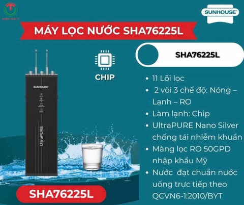 MÁY LỌC NƯỚC RO ULTRAPURE SUNHOUSE 11 LÕI SHA76225L