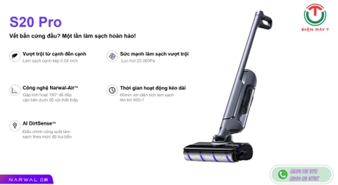 Máy hút bụi lau sàn thông minh Narwal S20 Pro