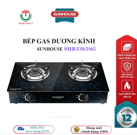 BẾP GAS DƯƠNG KÍNH SUNHOUSE SHB3365SG