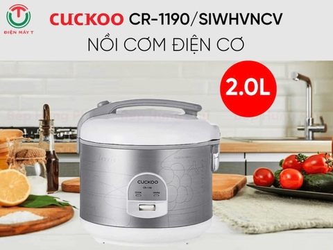 Nồi cơm điện cơ 2L Cuckoo CR-1190 - Hàng Chính hãng