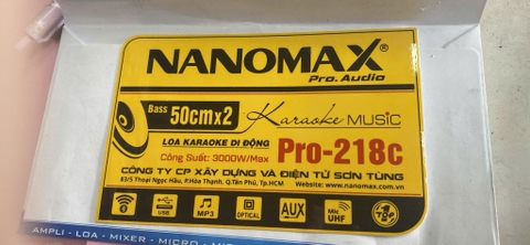 Loa Kéo Nanomax Pro-218C Bass Đôi 50cm 3000w