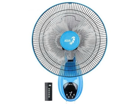 Quạt treo tường ASIAVINA VY377192 Xanh Thiên Thanh (điều khiển từ xa)
