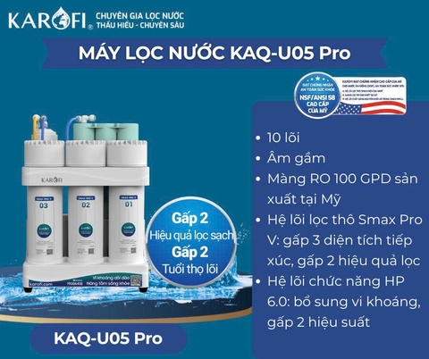 MÁY LỌC NƯỚC KAROFI KAQ-U05 PRO (10 lõi lọc)