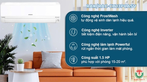 Máy Lạnh Hitachi Inverter 1.5 Hp RAK/RAC-CH13PCASV