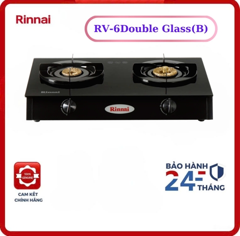 Bếp gas đôi dương Rinnai RV-6Double Glass(B)
