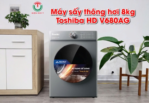 Máy sấy thông hơi Funiki 8kg HD V680AG