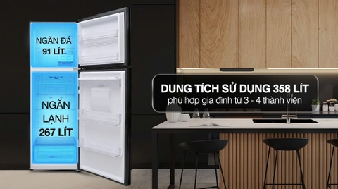 Tủ lạnh Aqua Inverter 358 lít AQR-T410FA(WGB)