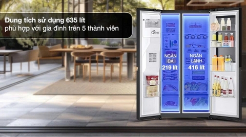 Tủ Lạnh LG Inverter 635 Lít GR-G257BL