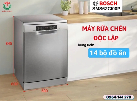 Máy rửa chén Bosch SMS6ZCI00P  Series 6