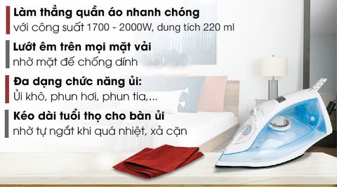 Bàn ủi hơi nước Philips GC1740 2000W