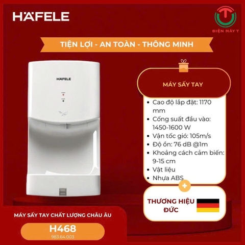Máy sấy tay Hafele H468 (983.64.003) - Hàng chính hãng
