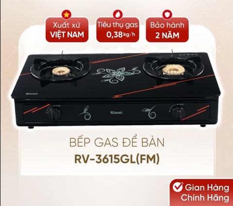 Bếp gas dương đôi Rinnai RV-3615GL(FM) - Hàng chính hãng