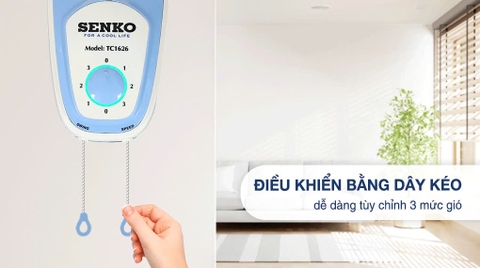 Quạt treo tường Senko 47W 3 cánh TC1626