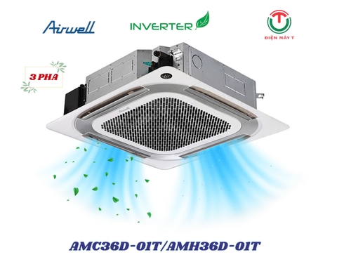 Máy lạnh âm trần 360° Airwell Inverter AMC36D-01T / AMH36D-01T ( 3 pha )