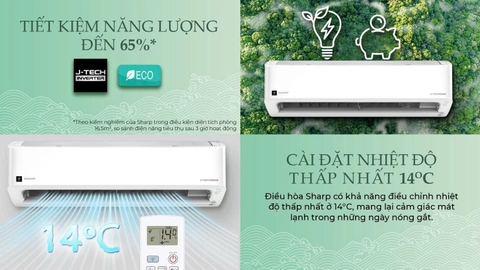 Máy lạnh Sharp Inverter 1.5 HP AH-XP13CSWA [2025]