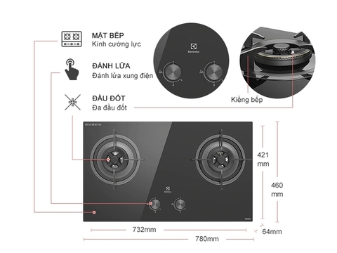 Bếp ga âm Electrolux EHG7230BE