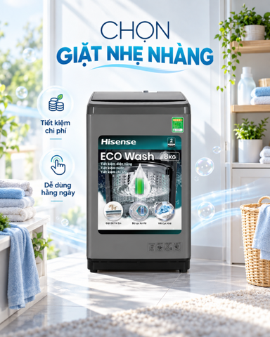 Máy giặt Hisense 8 kg WTZQ8012UT