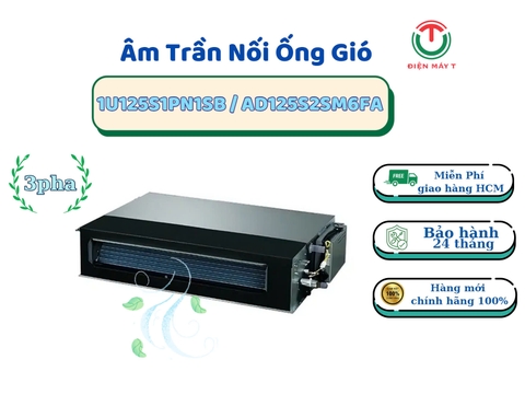 Điều Hòa AQUA Âm Trần Nối Ống Gió Inverter 1U125S1PN1SB / AD125S2SM6FA (3pha)