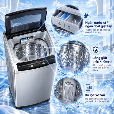 Máy giặt Sharp 8,5Kg ES-Y85HV-S