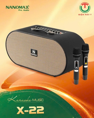 Loa Karaoke Xách Tay Nanomax X-22 Bass Đôi 20cm 380w