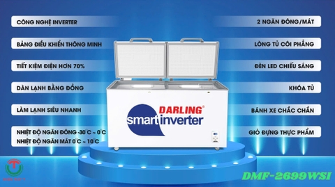 Tủ Đông Mát 2 Ngăn Smart Inverter DMF-2699WSI