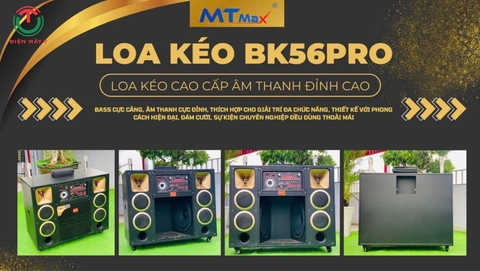 Loa Kéo Karaoke Cao Cấp MTMAX BK56PRO - 2 Bass Đôi 40